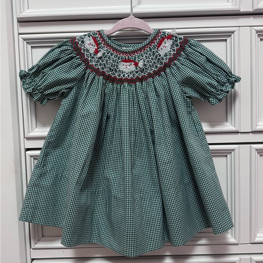 Rosalina Collection Christmas Smocked Dress